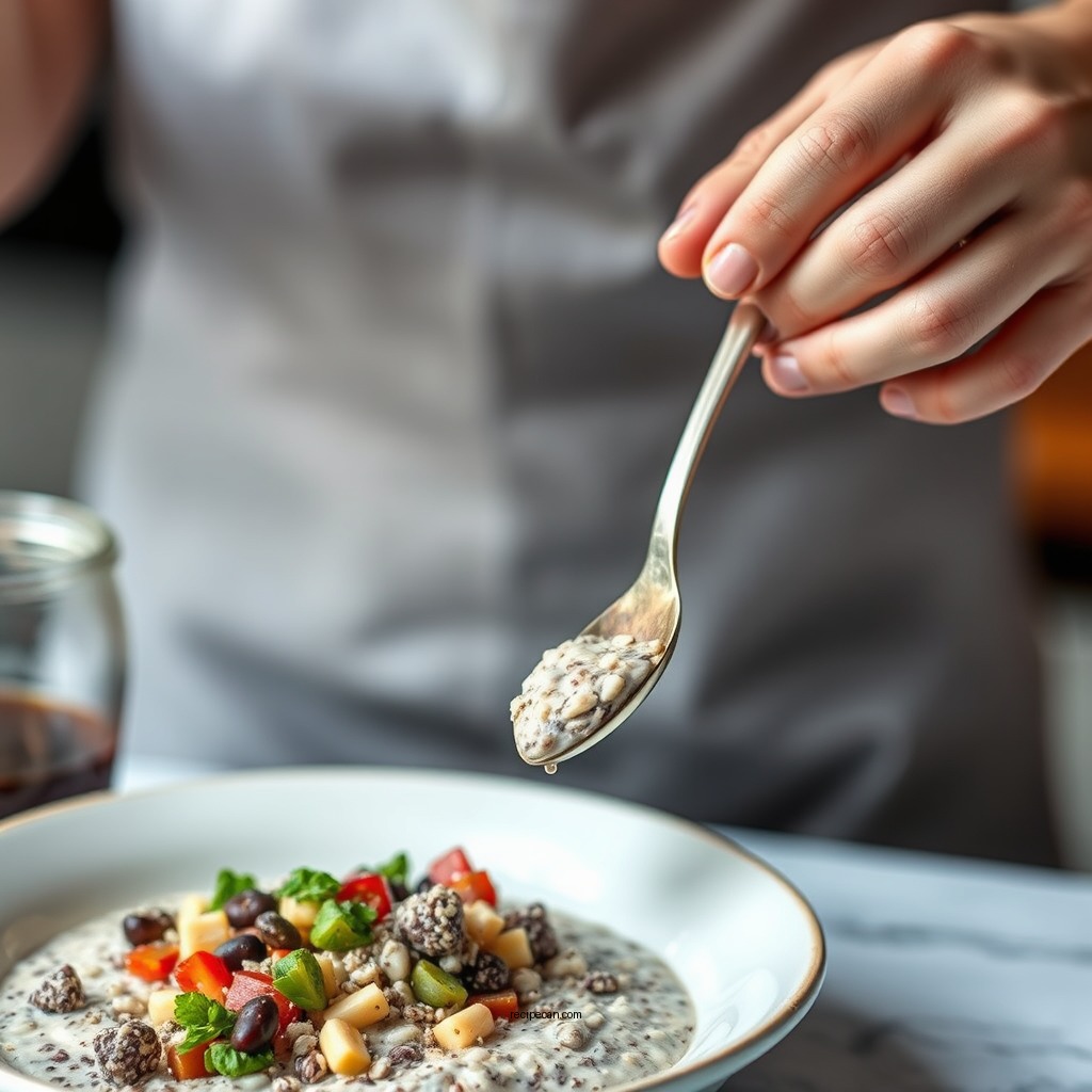 Step-by-Step Preparation - overnight chia oats recipe