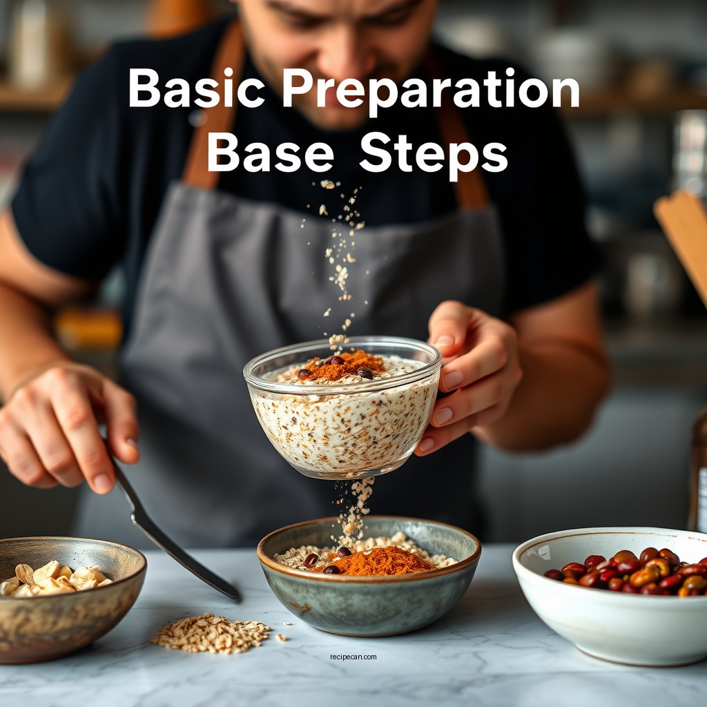 Basic Preparation Steps - overnight oats base recipe
