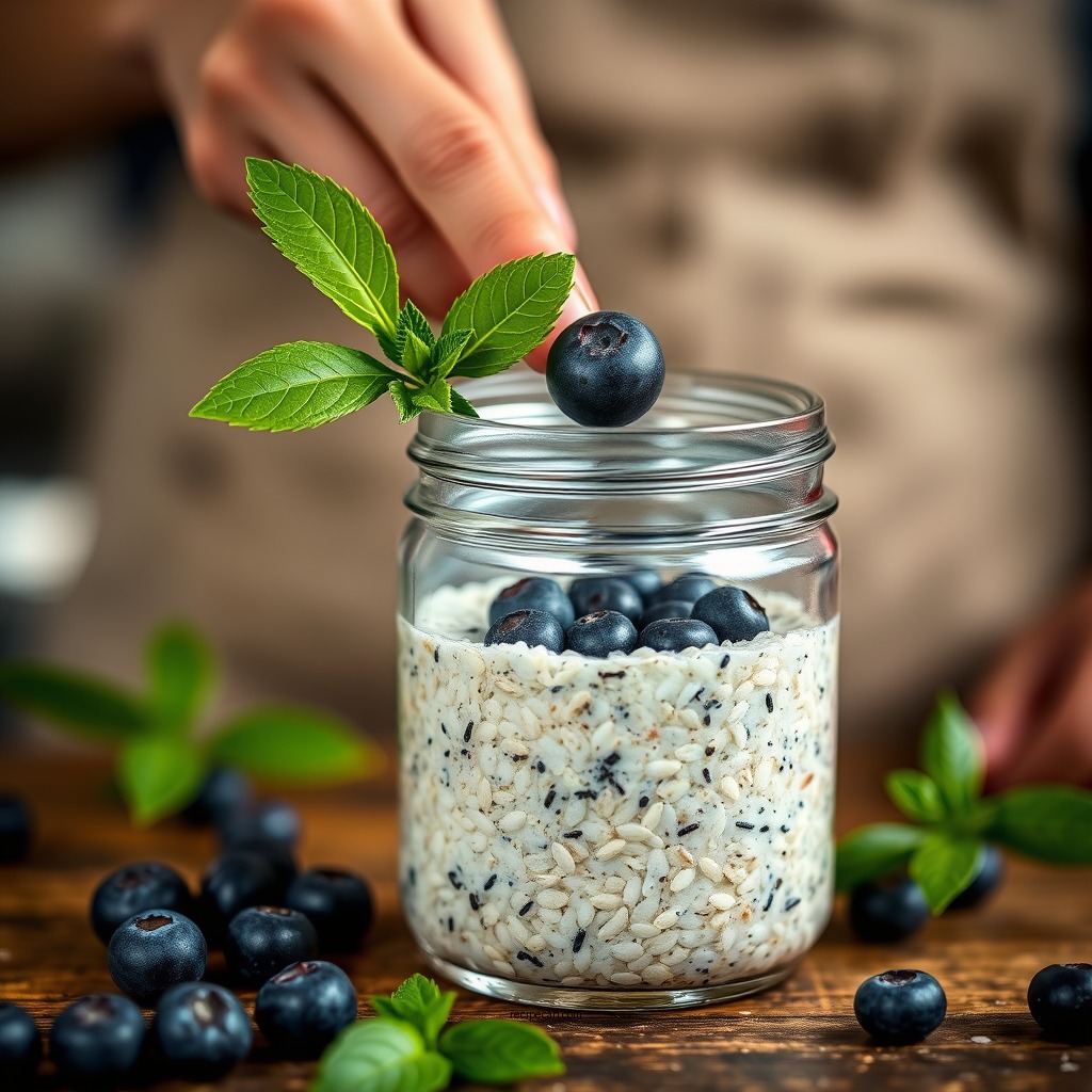 Step-by-Step Preparation - overnight oats blueberry recipe