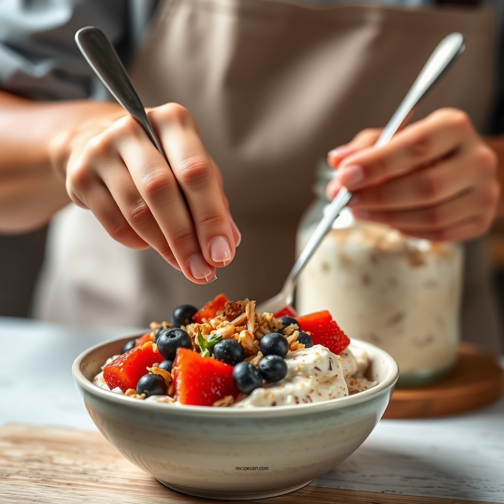 Step-by-Step Preparation - overnight oats no yogurt recipe