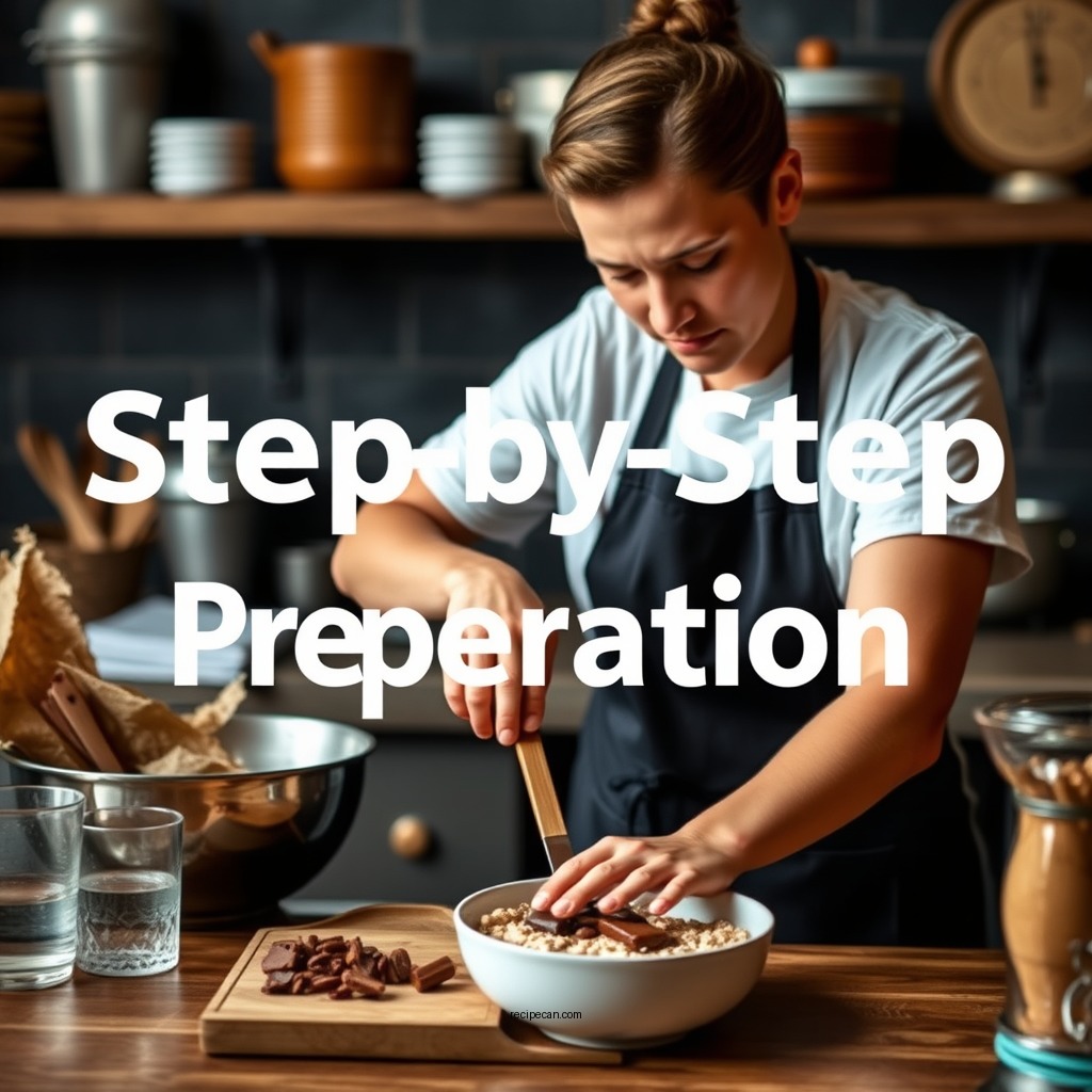 Step-by-Step Preparation - overnight oats recipe chocolate