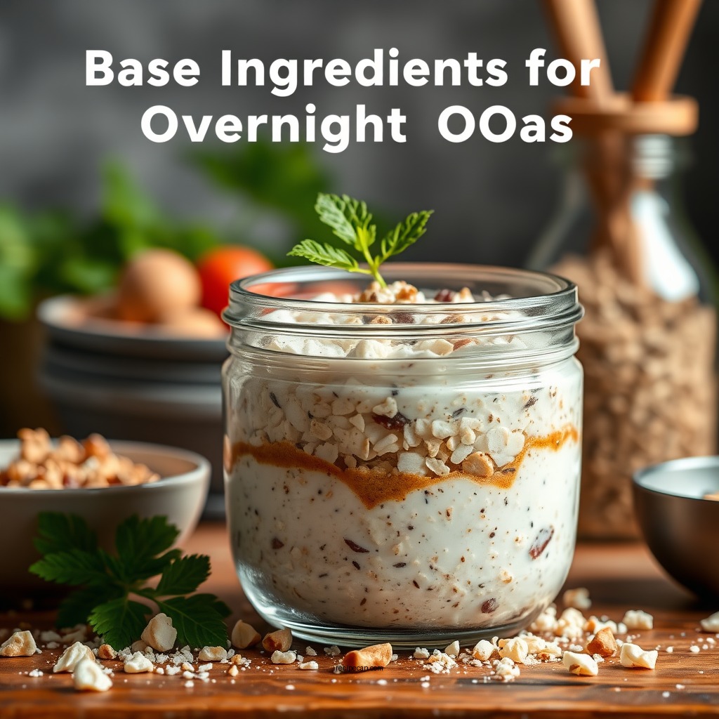 Base Ingredients for Overnight Oats - overnight oats recipe protein powder