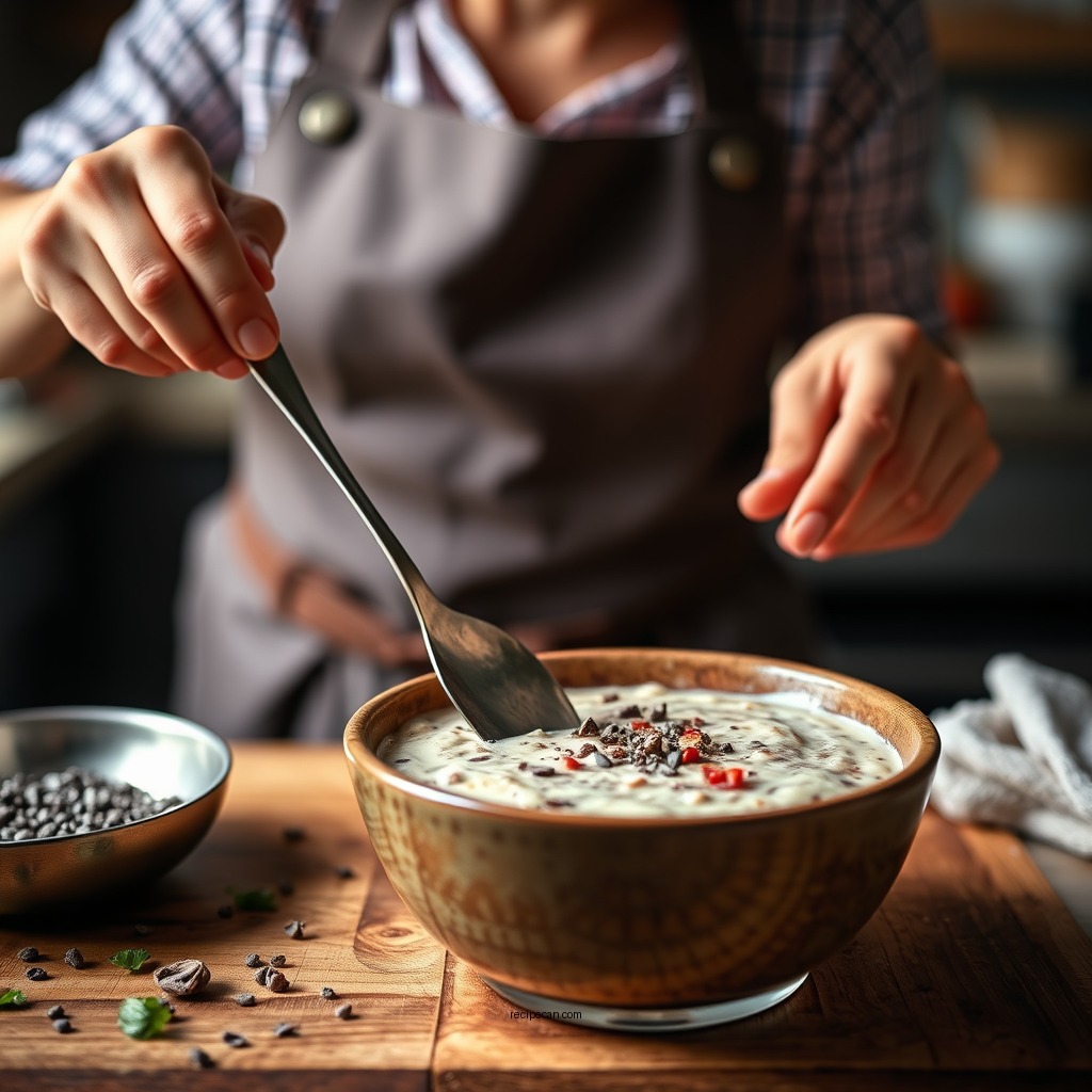 Step-by-Step Preparation - overnight oats recipe with chia seeds