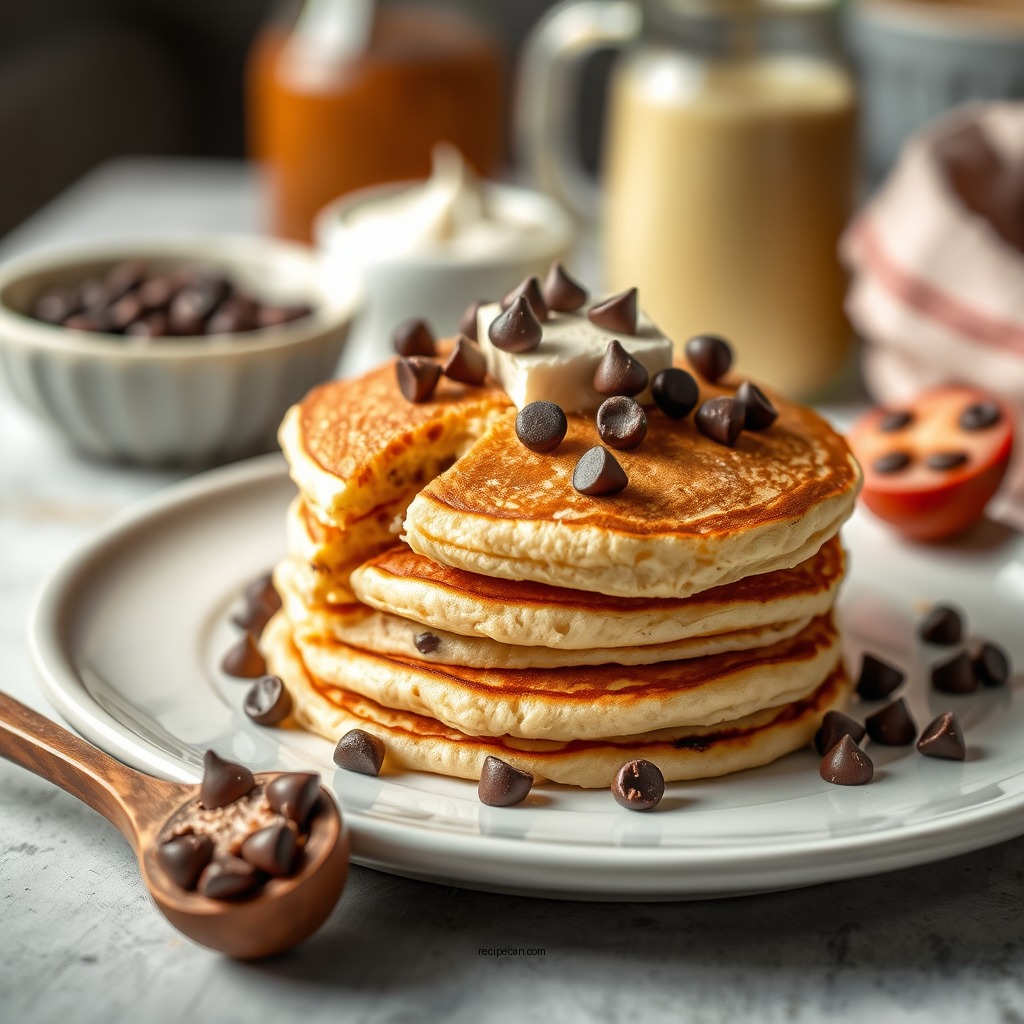 Fluffy Chocolate Chip Pancakes - pancake mix recipes