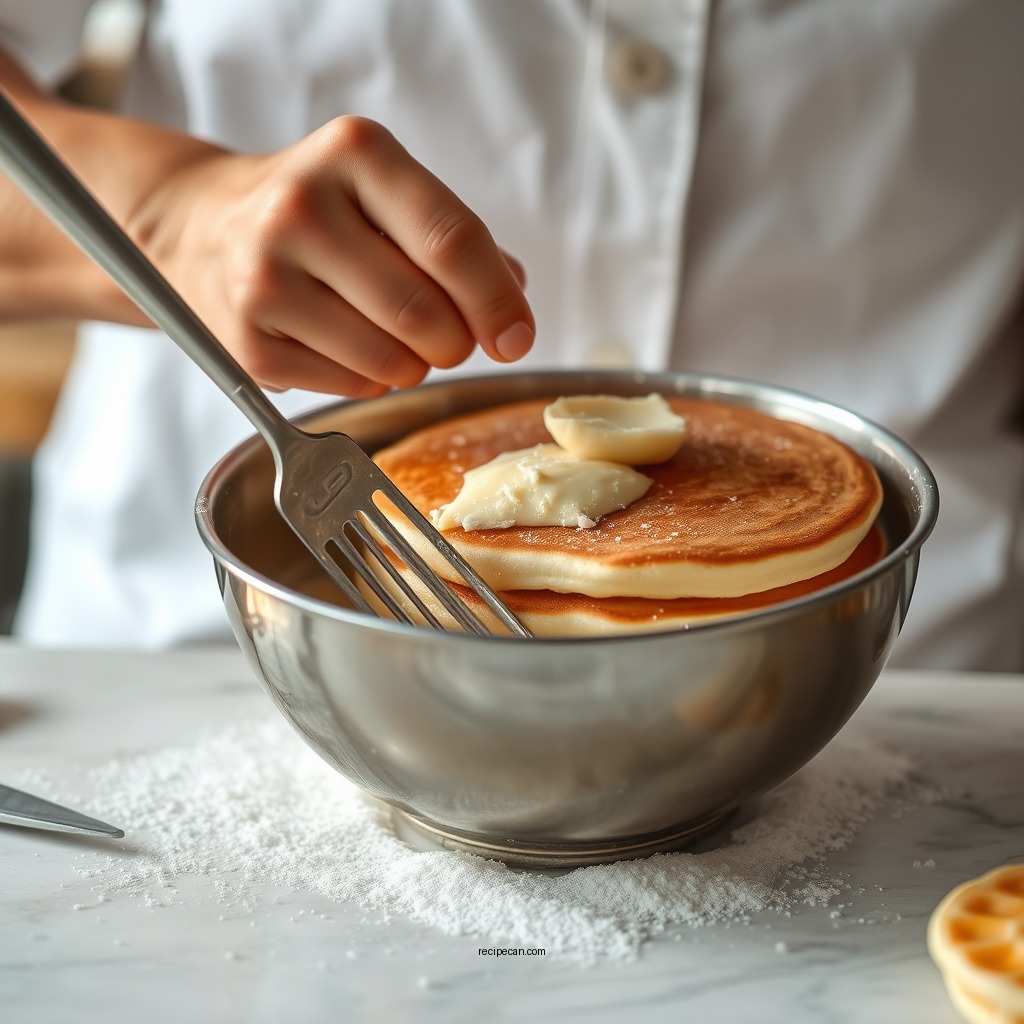 Preparing the Batter - pancake recipe with pancake mix