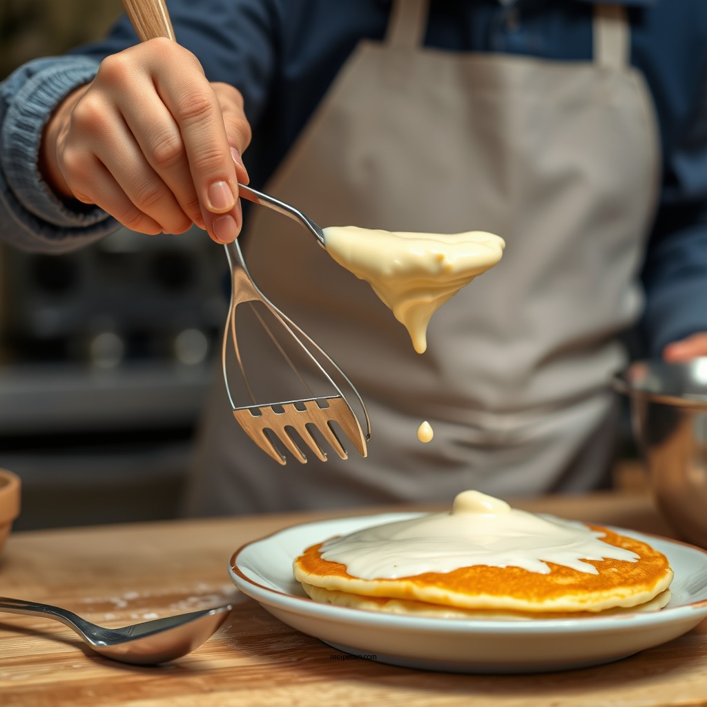 Preparing the Pancake Batter - pancakes from scratch recipe
