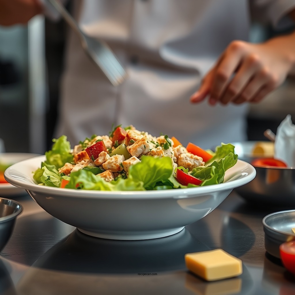 Preparing the Chicken Salad - panera chicken salad sandwich recipe