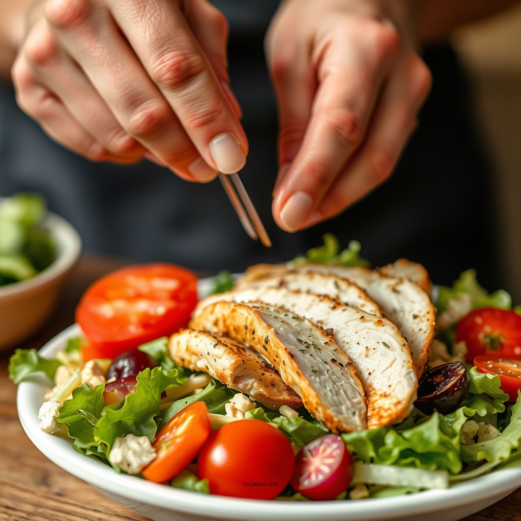 Assembling the Salad - panera napa chicken salad recipe