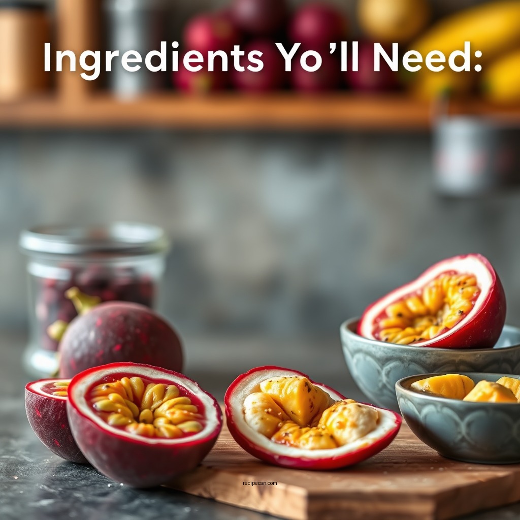 Ingredients You'll Need - passion fruit mousse recipe