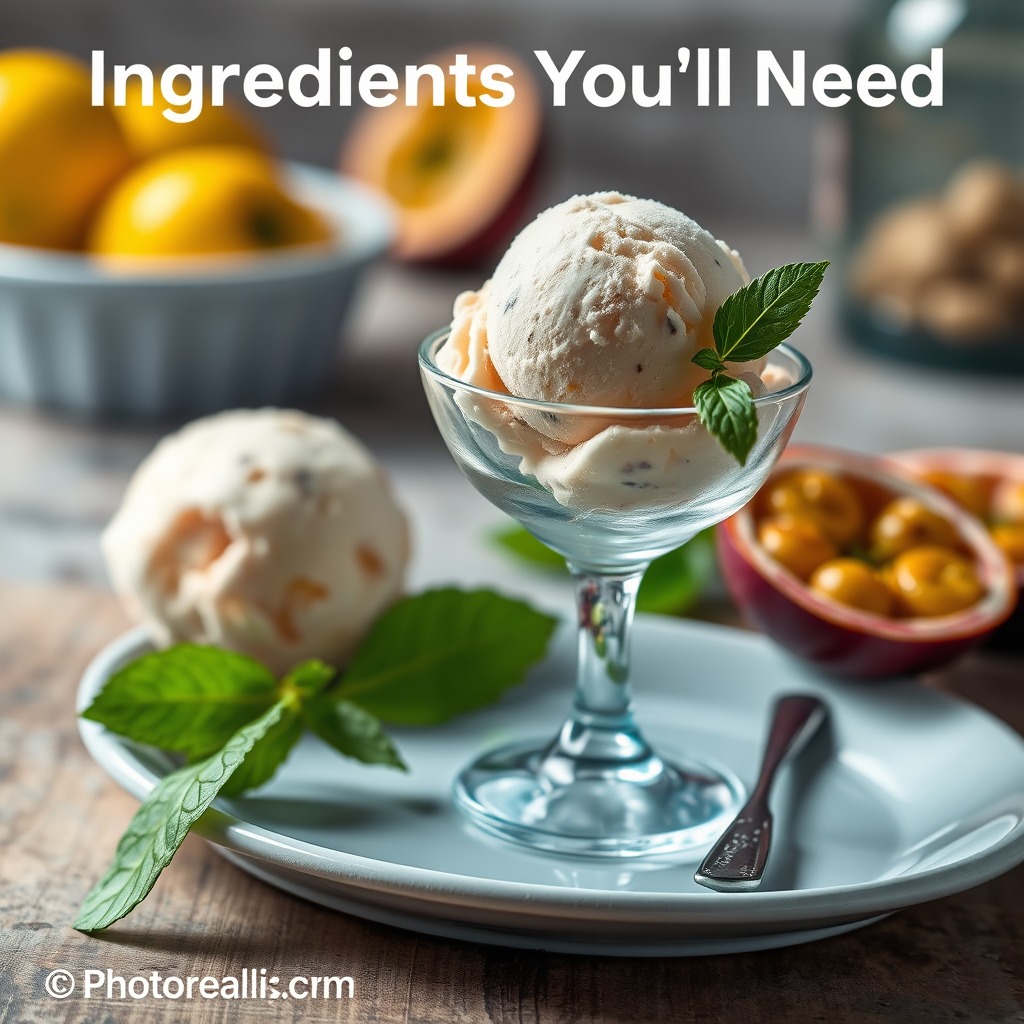 Ingredients You’ll Need - passionfruit ice cream recipe