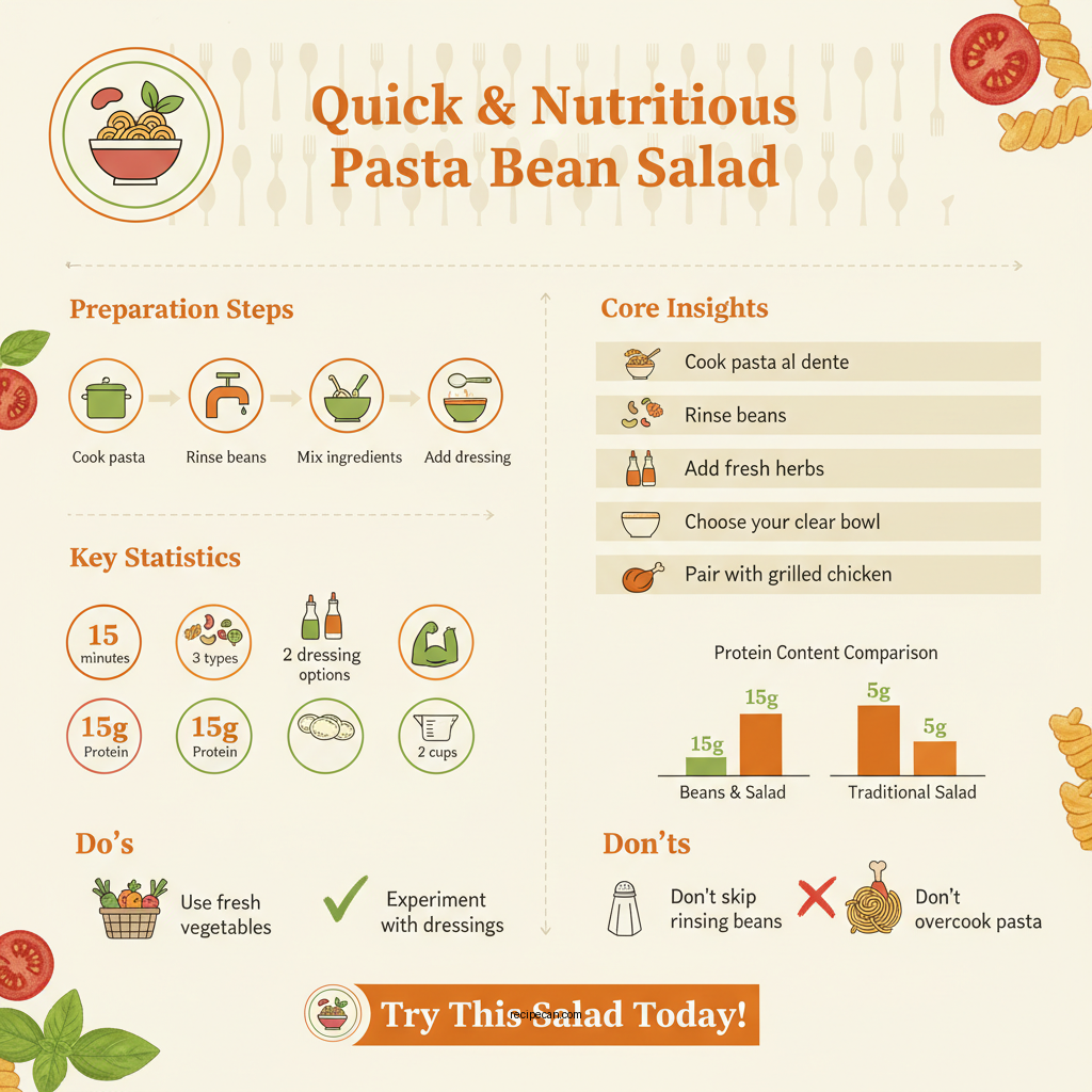pasta bean salad recipe - Data Infographic and Statistics