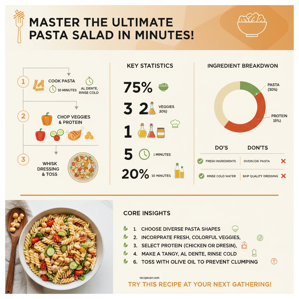 pasta salad supreme recipe - Data Infographic and Statistics
