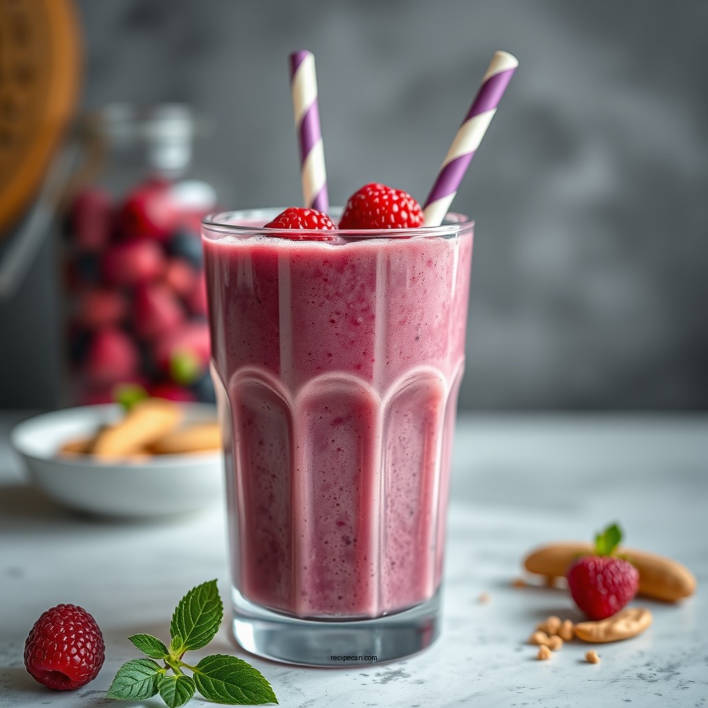 Berry Peanut Butter Smoothie - pb smoothie recipes