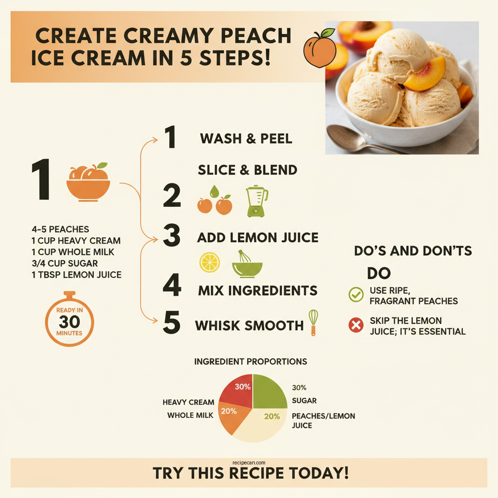peach ice cream recipe for cuisinart - Data Infographic and Statistics