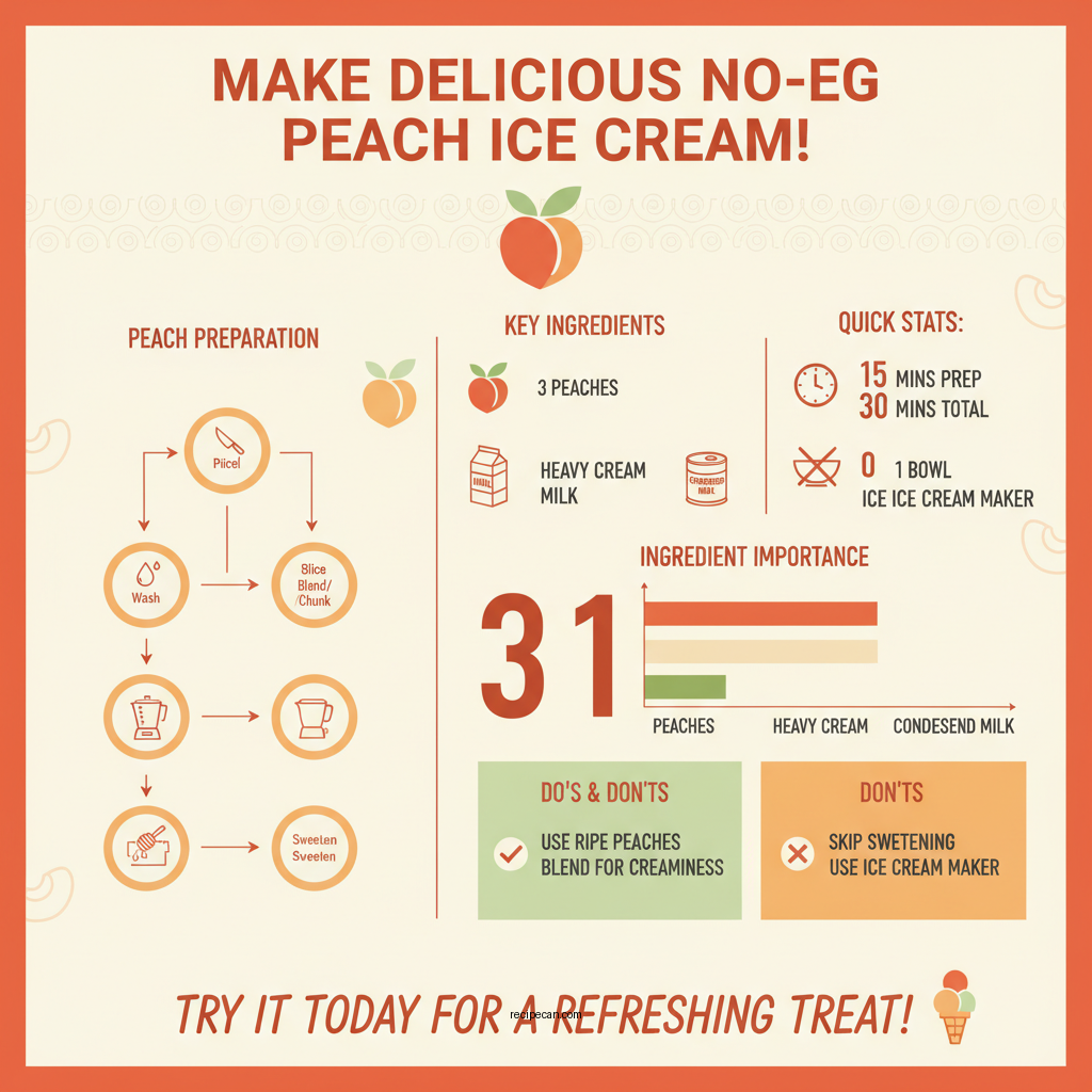 peach ice cream recipe no eggs - Data Infographic and Statistics