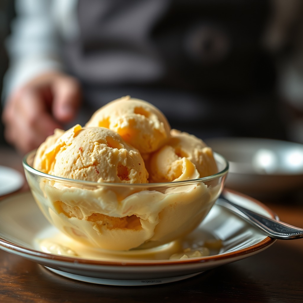 Prepare the Peaches - peach ice cream recipe no eggs