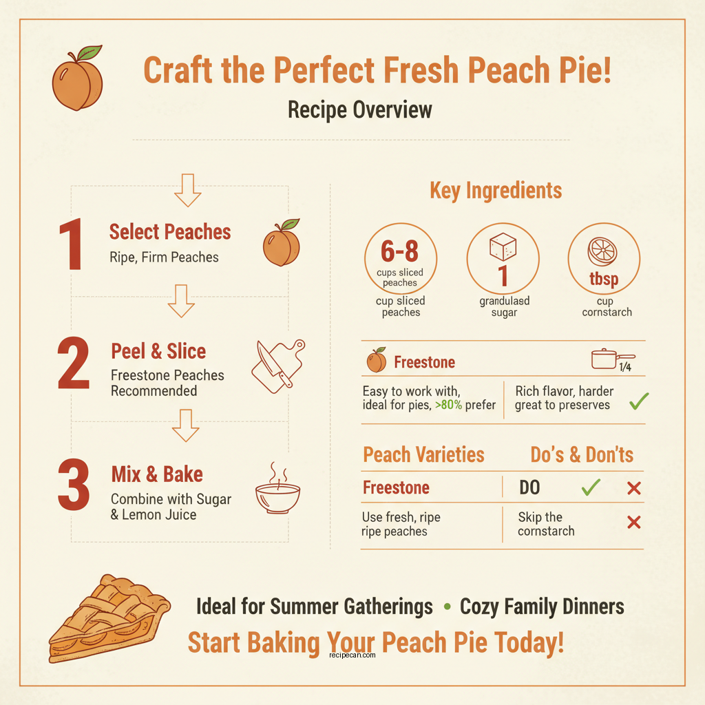 peach pie recipe with fresh peaches - Data Infographic and Statistics