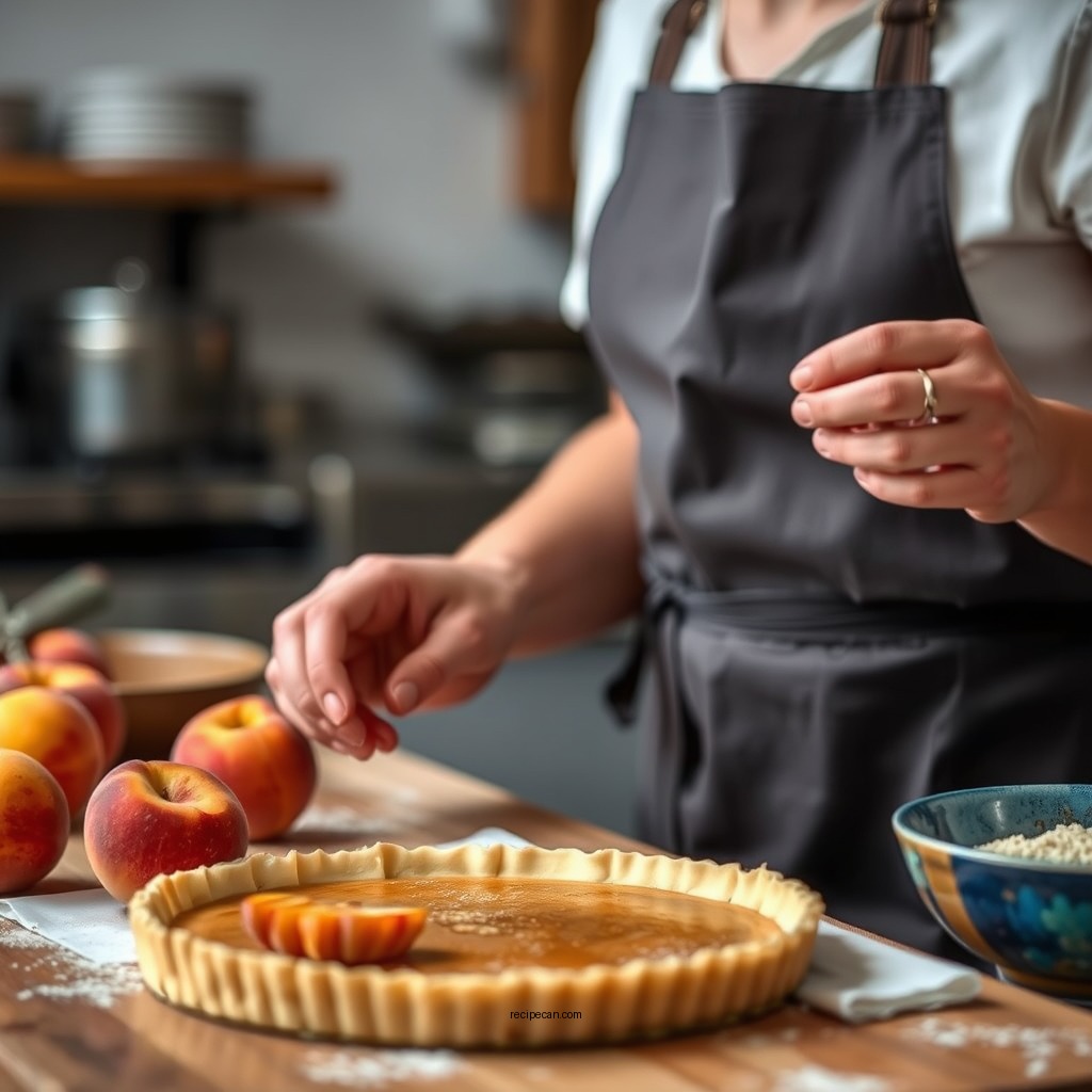 Preparing the Tart Crust - peach tarts recipe