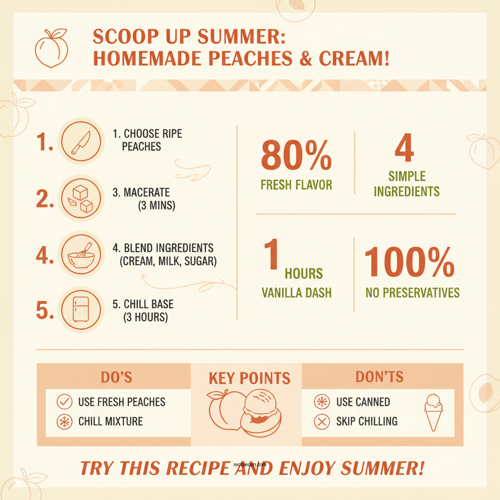 peaches and cream ice cream recipe - Data Infographic and Statistics