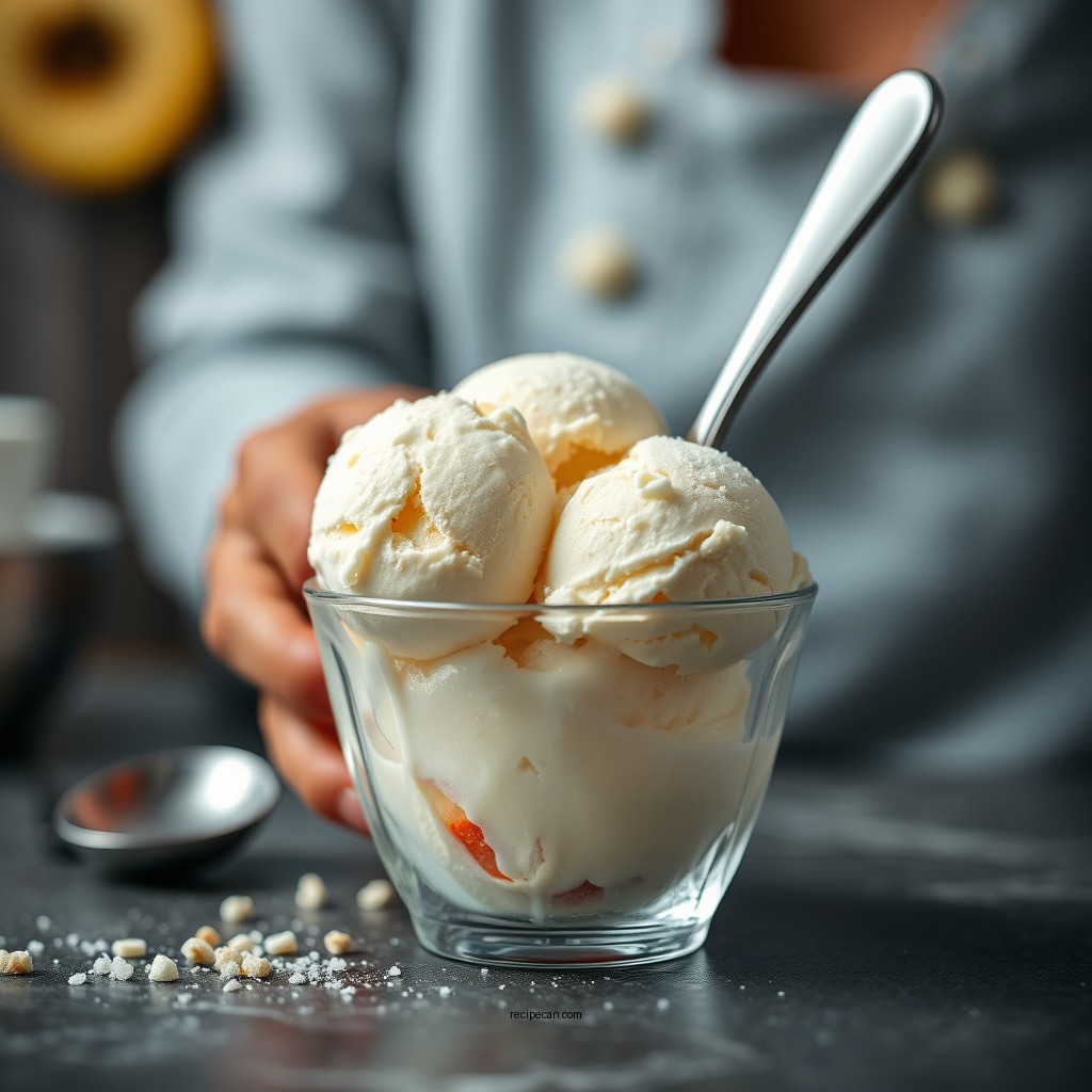 Making the Ice Cream Base - peaches and cream ice cream recipe