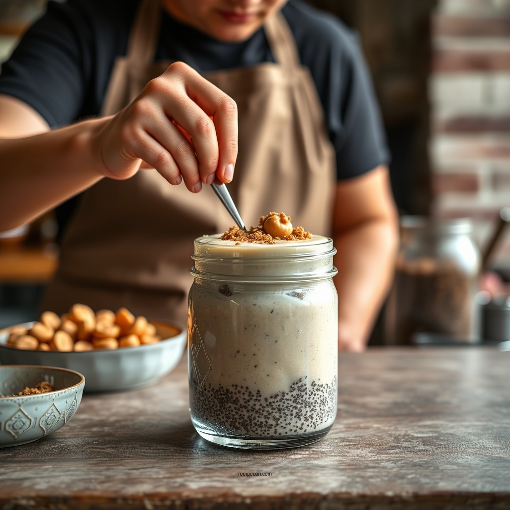 Step-by-Step Preparation - peanut butter chia pudding recipe