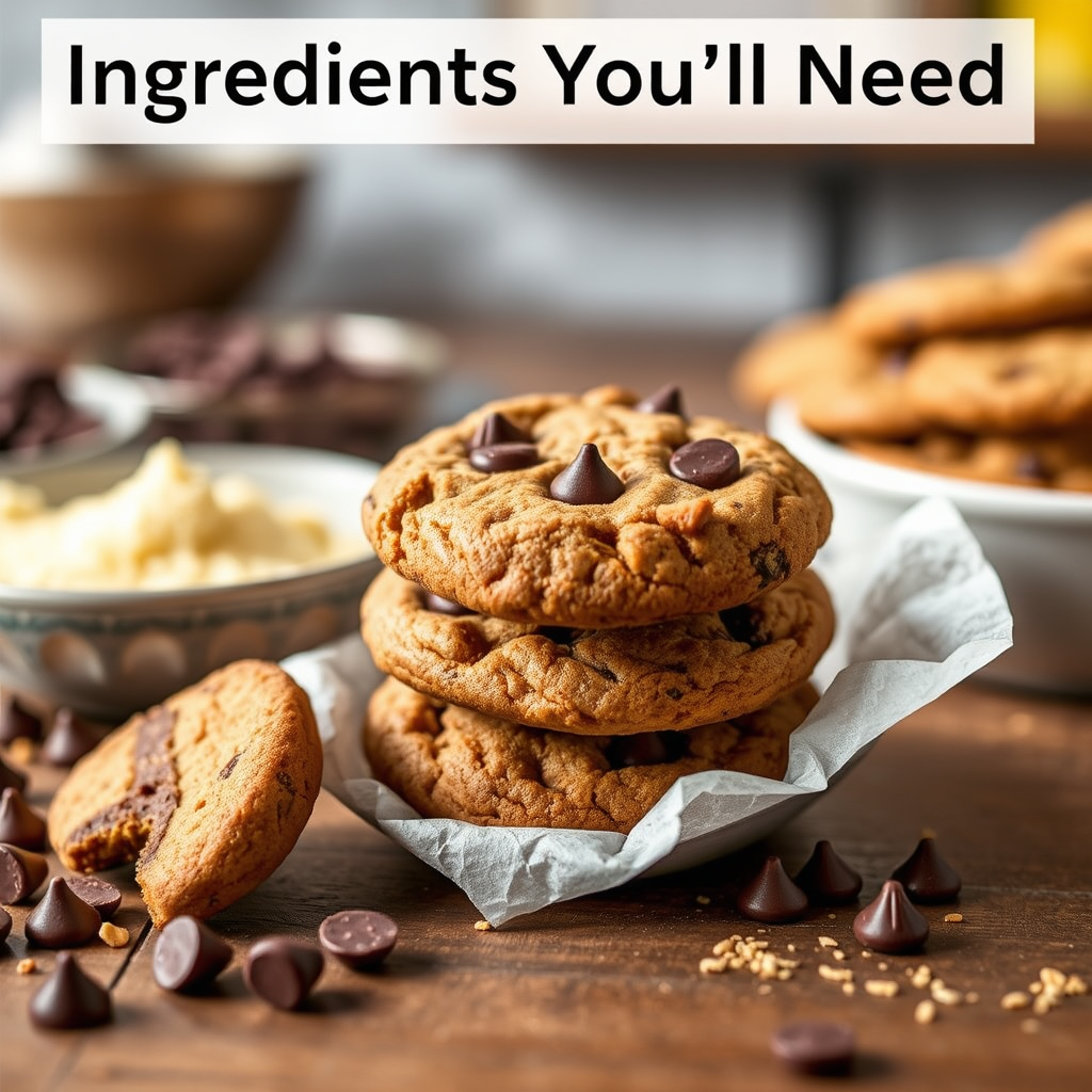 Ingredients You'll Need - peanut butter chocolate chip cookie recipe