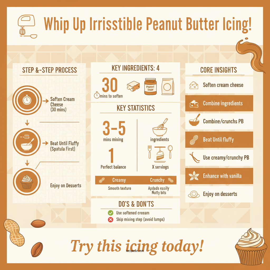 peanut butter cream cheese icing recipe - Data Infographic and Statistics