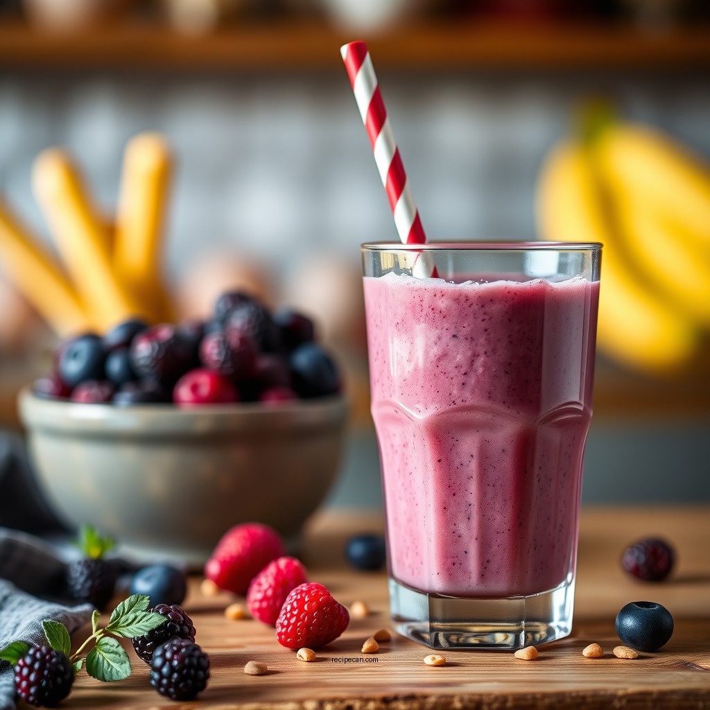 Berry Peanut Butter Smoothie - peanut butter smoothie recipes