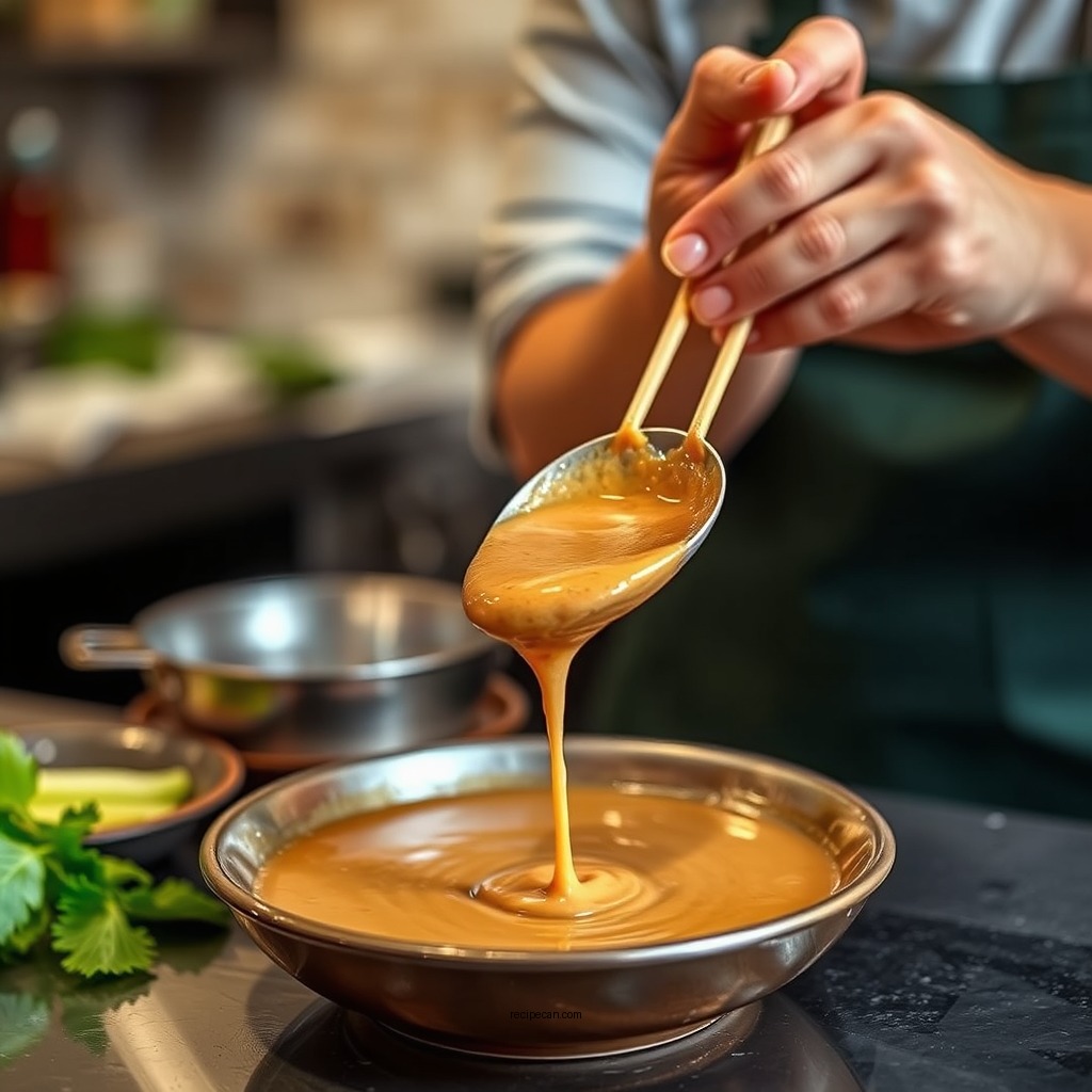 How to Prepare the Peanut Sauce - peanut sauce recipe for spring rolls