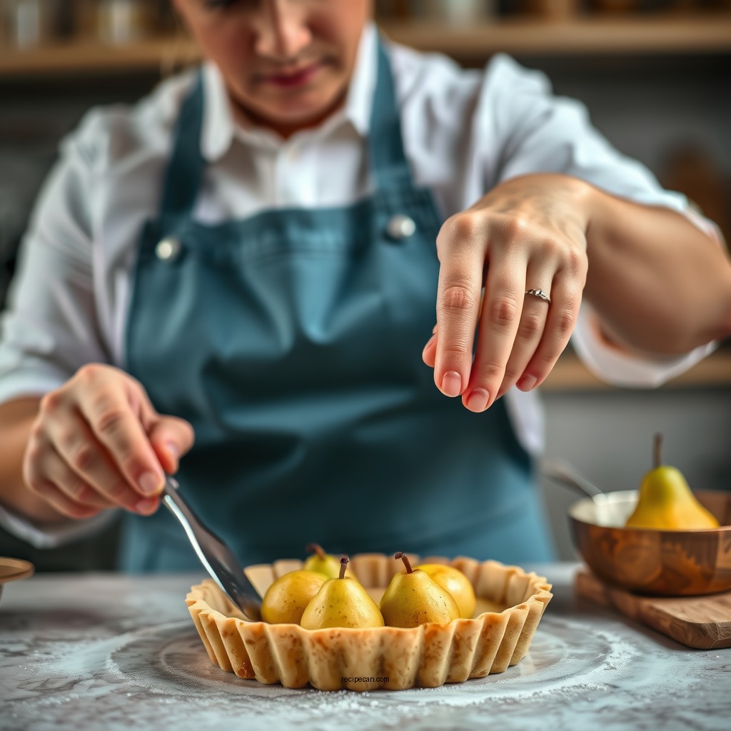 Preparing the Tart Crust - pear tart recipe