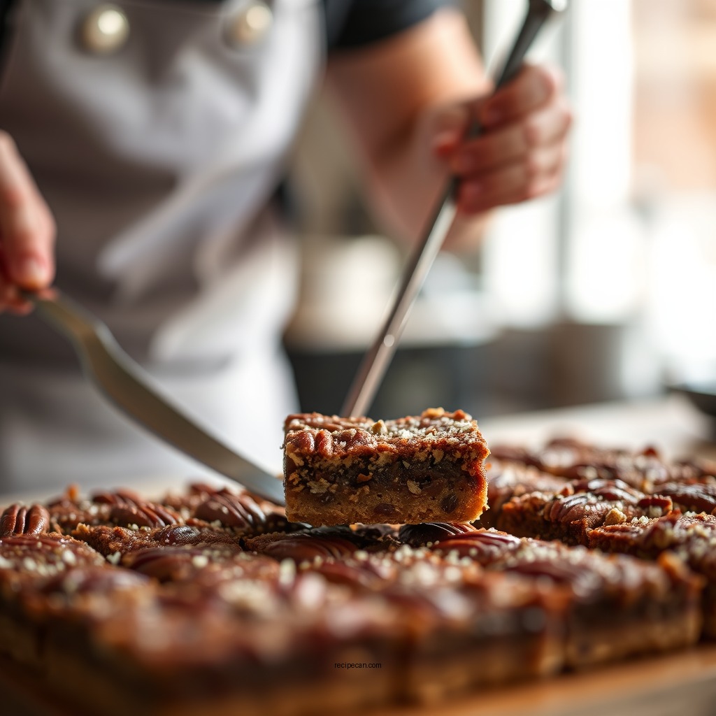Baking Process - pecan pie bars recipe