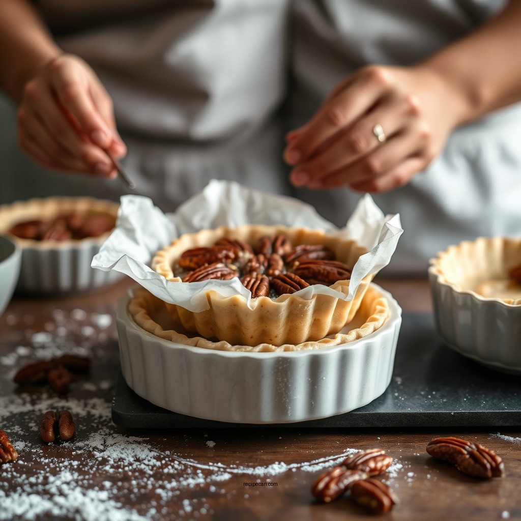 Preparing the Tart Crust - pecan pie tarts recipe