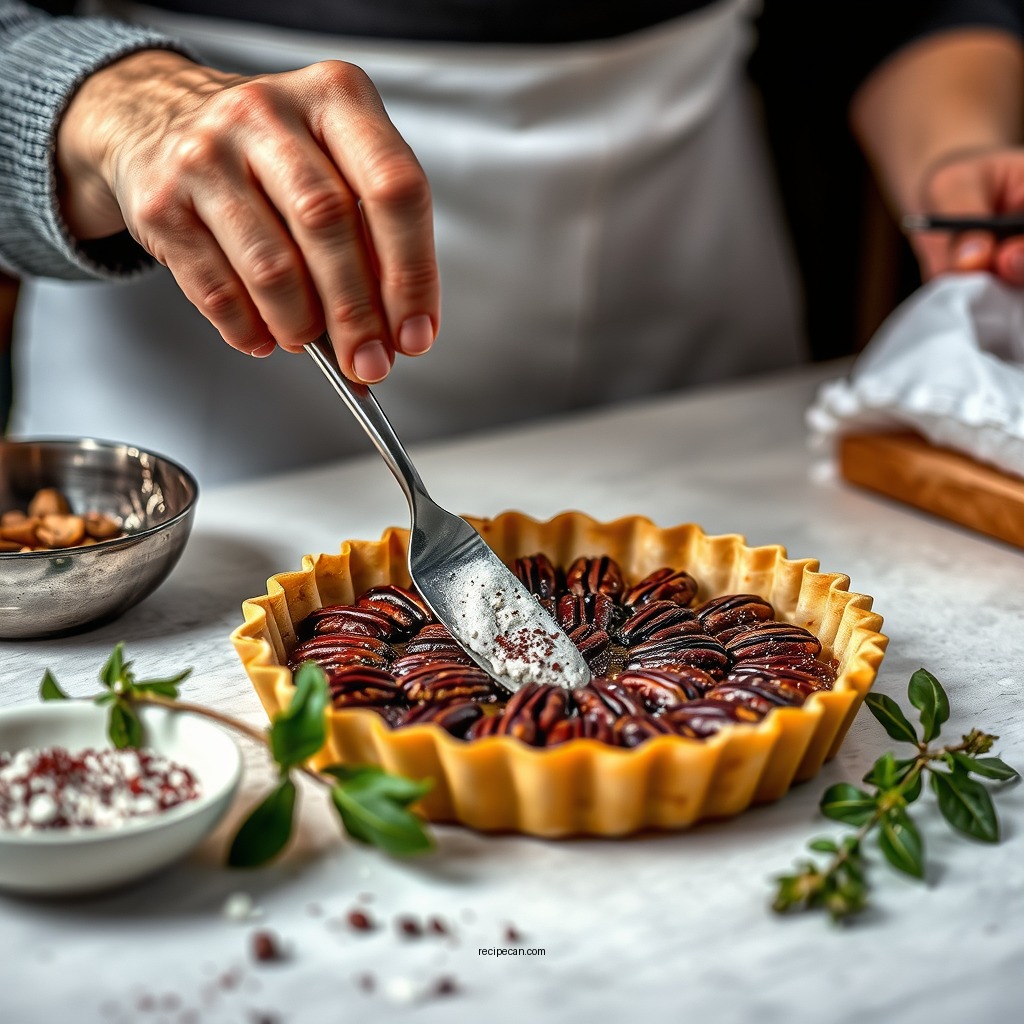 Preparing the Tart Shell - pecan tart recipe