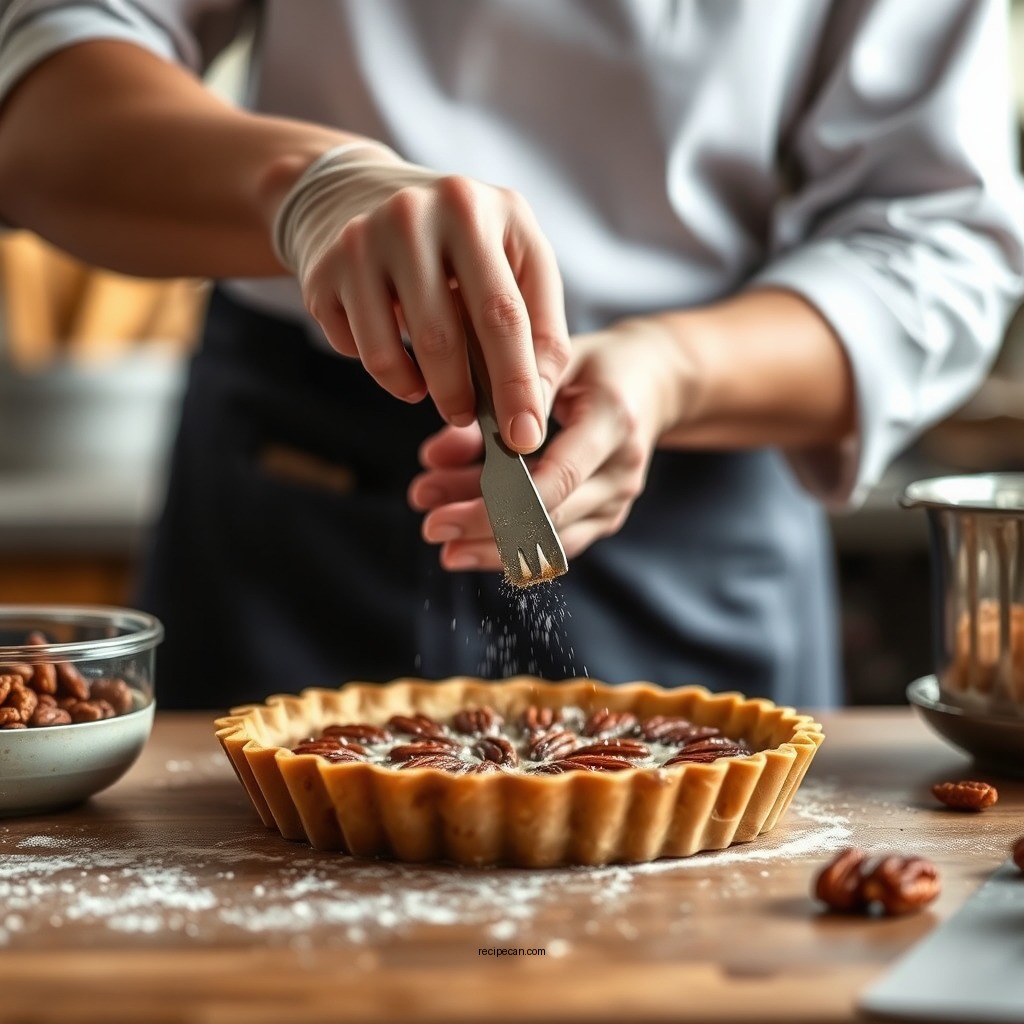 Preparing the Tart Crust - pecan tarts recipe