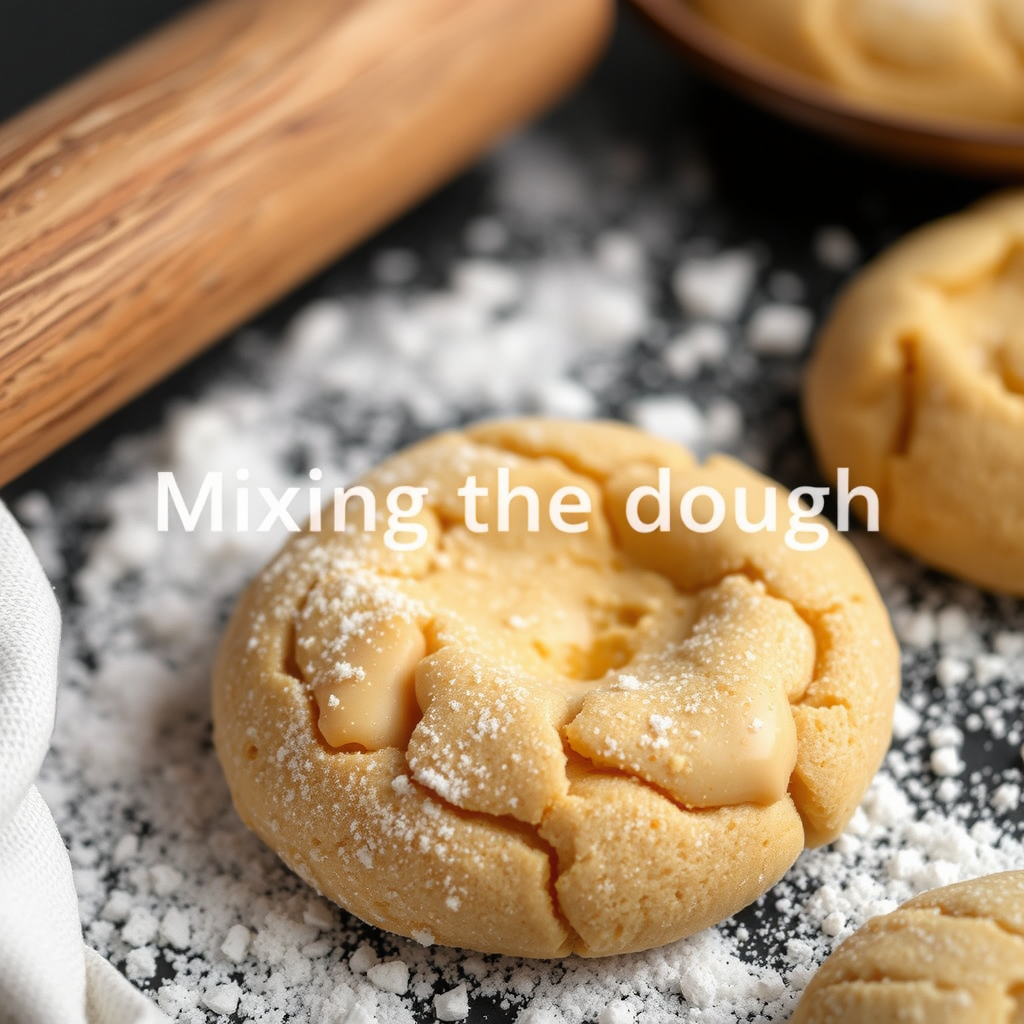 Mixing the Dough - persimmon cookie recipe