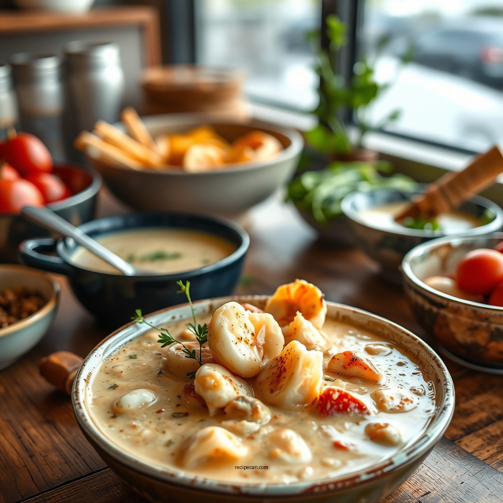 Classic Seafood Chowder - pescatarian soup recipes
