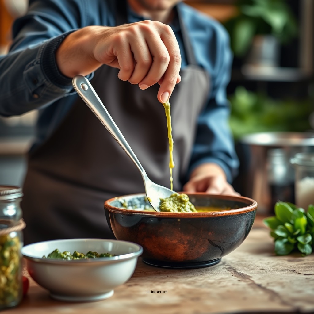 Step-by-Step Preparation Process - pesto sauce recipe