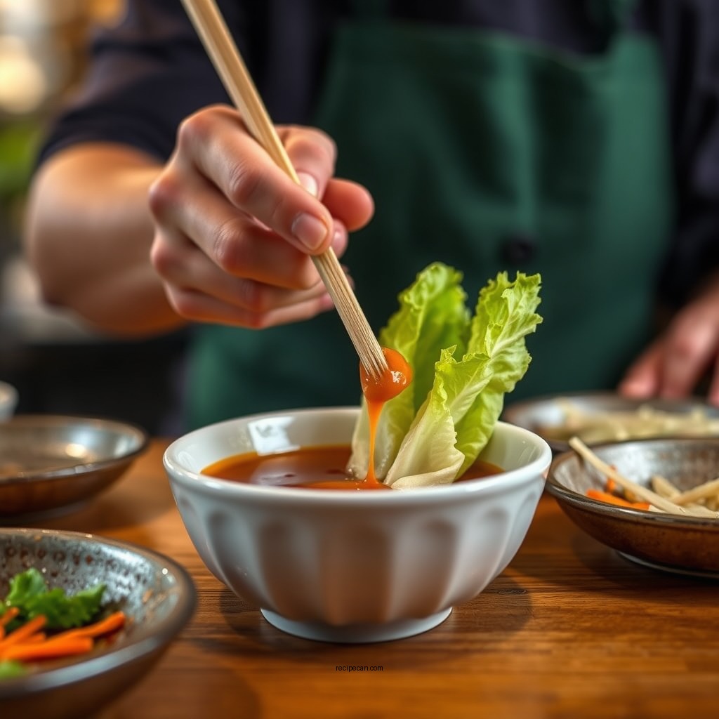 Step-by-Step Preparation - pf chang lettuce wrap dipping sauce recipe