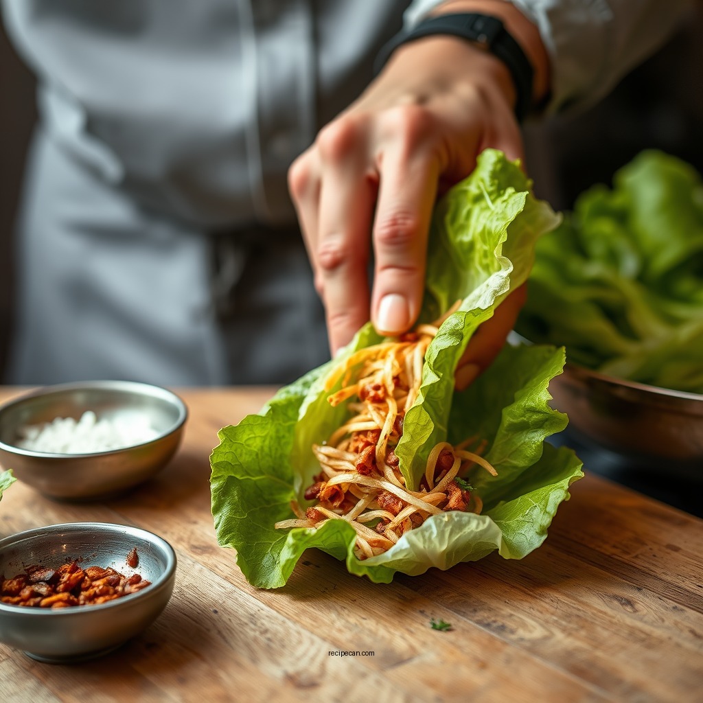 Preparing the Filling - pf chang's lettuce wraps recipe