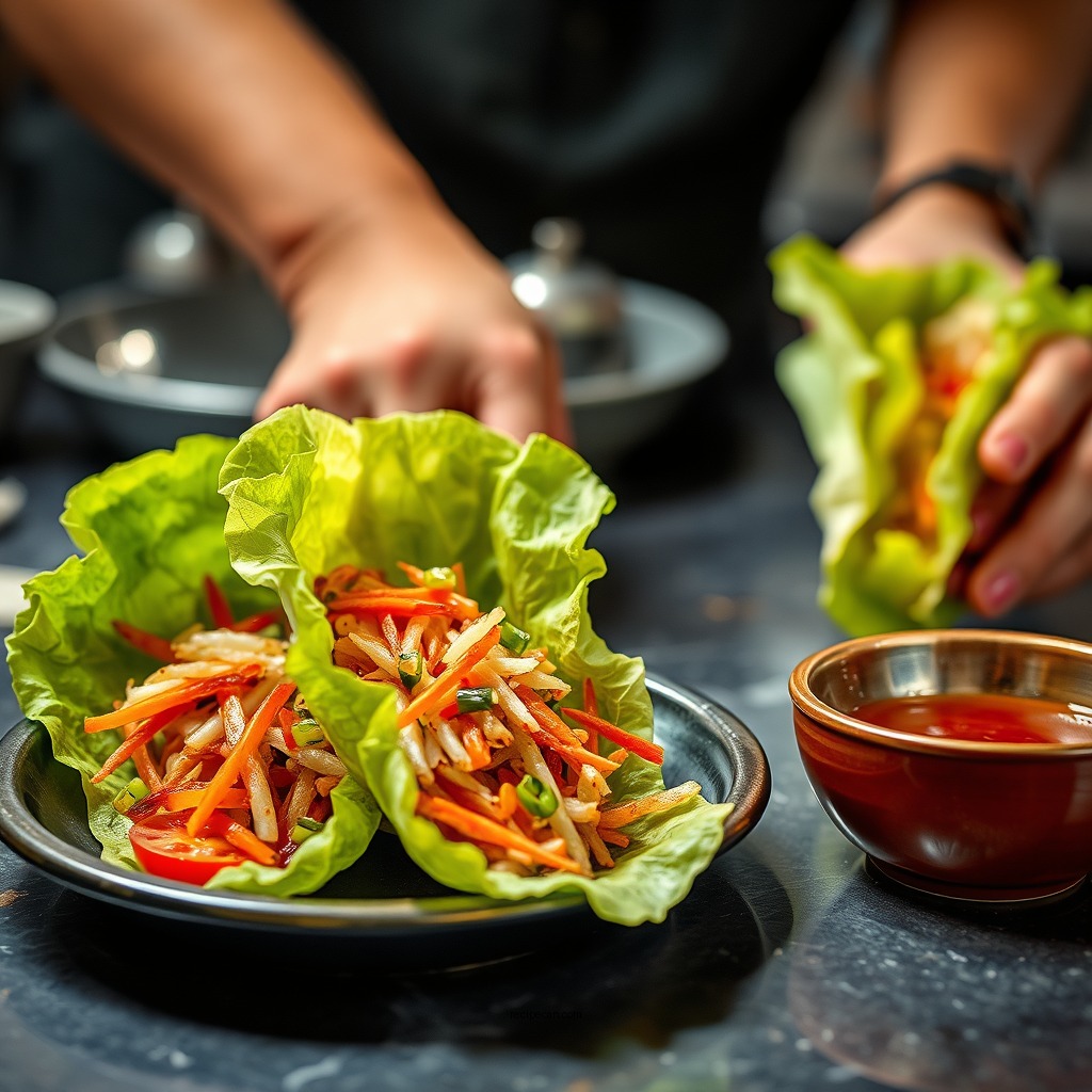 Preparing the Filling - pf changs lettuce wraps recipe