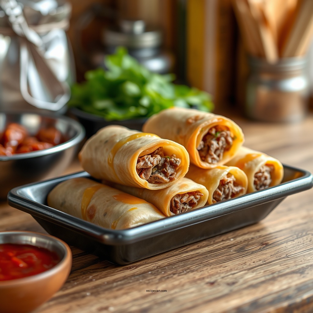 Ingredients You’ll Need - philly cheesesteak egg rolls recipe