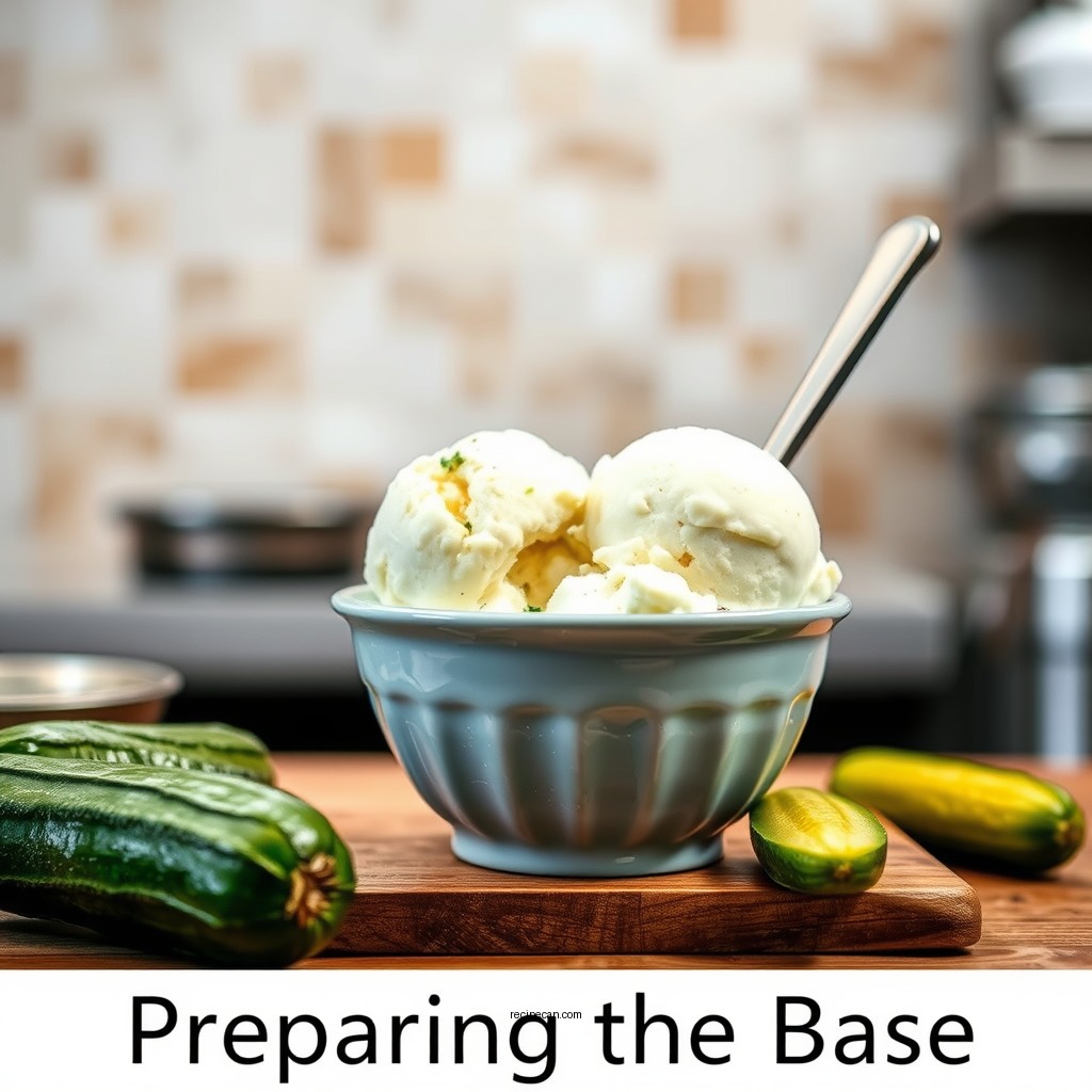 Preparing the Base - pickle ice cream recipe