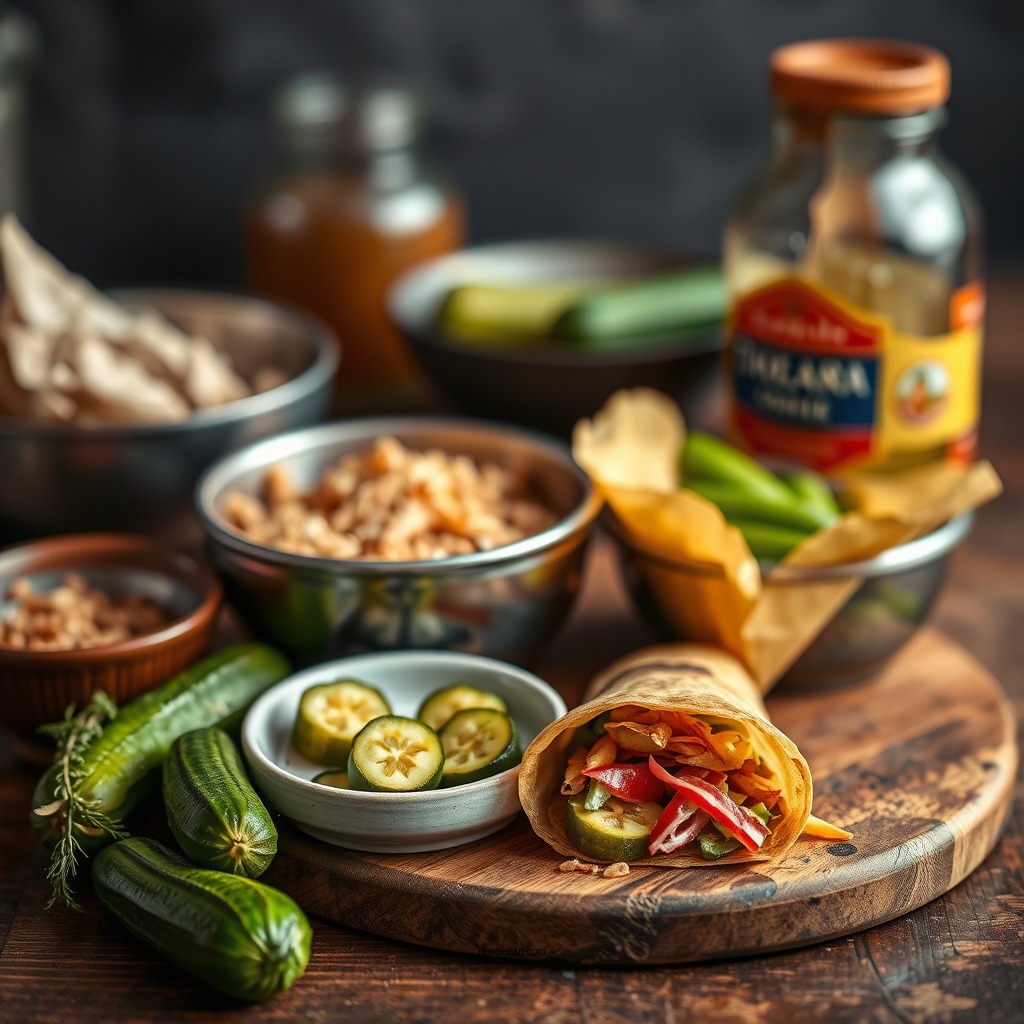 Ingredients You'll Need - pickle wraps recipe