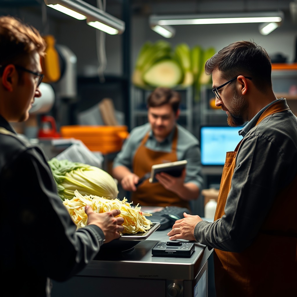 Preparing the Cabbage - pineapple coleslaw recipe