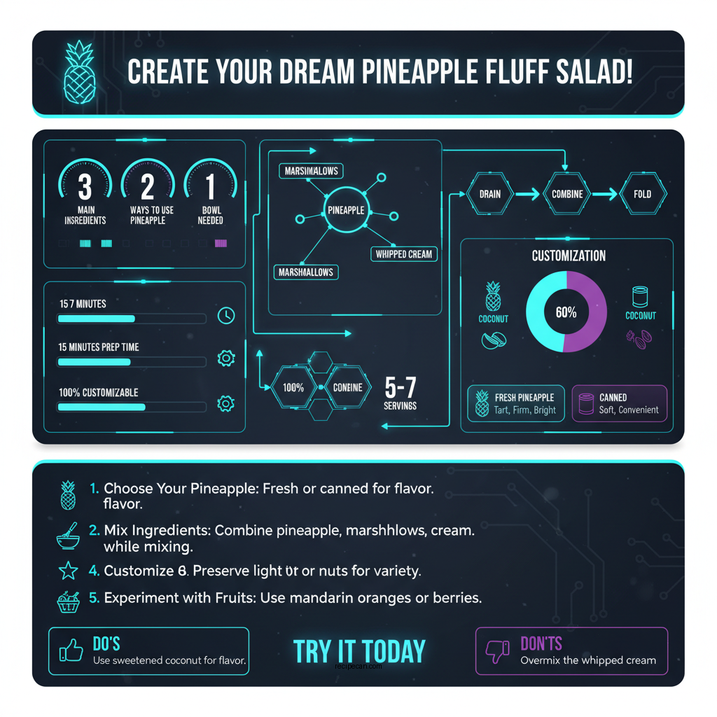 pineapple fluff salad recipe - Data Infographic and Statistics