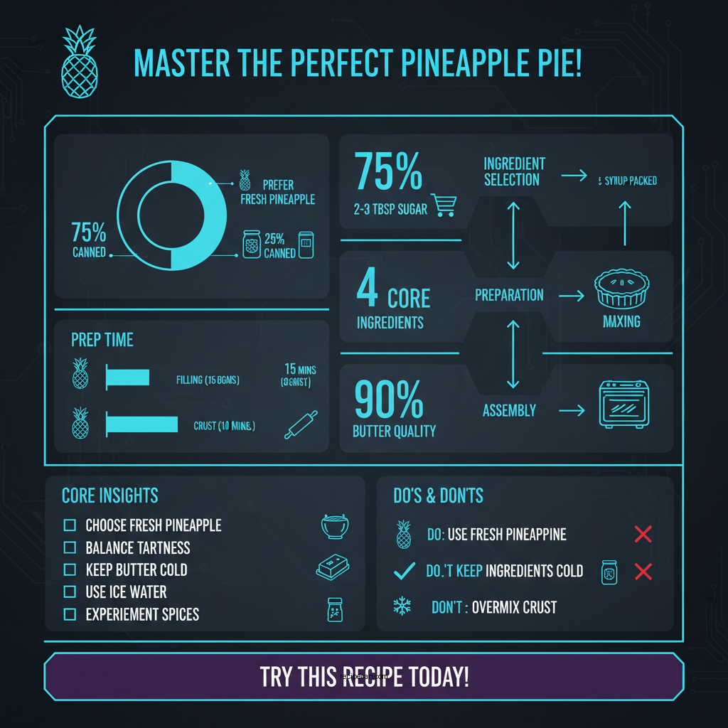 pineapple pie recipe - Data Infographic and Statistics
