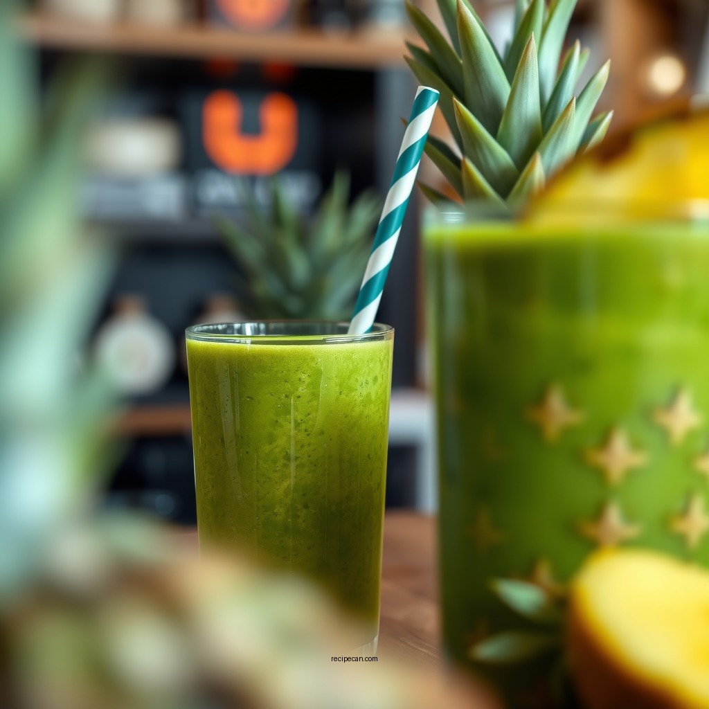 Pineapple Green Smoothie - pineapple smoothies recipes