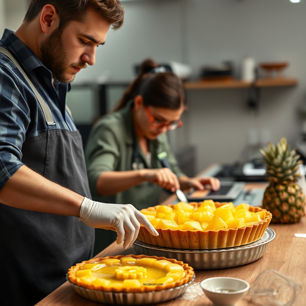 Preparing the Pineapple Filling - pineapple tart recipe