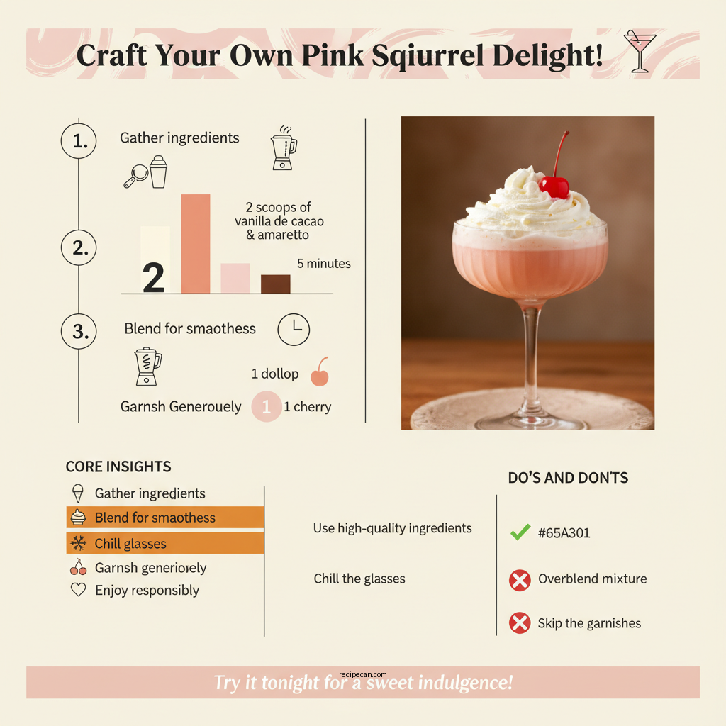 pink squirrel ice cream drink recipe - Data Infographic and Statistics