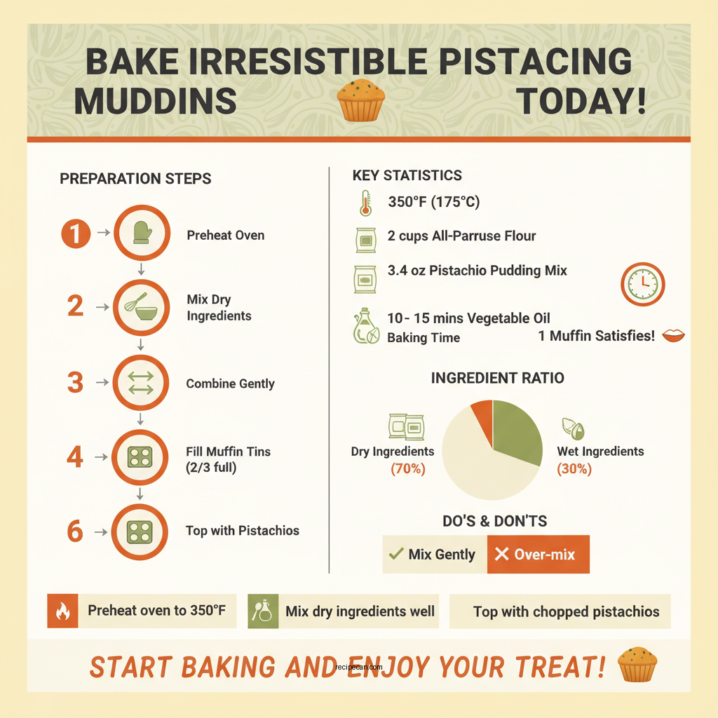 pistachio pudding muffin recipe - Data Infographic and Statistics